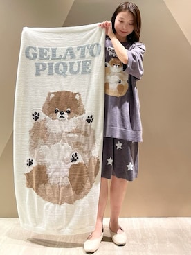 「アイテム（ブランケット）」を使った、gelato piqueさん（レディース・150cm）の春コーディネート