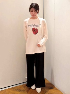 「アイテム（ルームウェア、ブラック系）」を使った、gelato piqueさん（レディース・151cm）の秋コーディネート