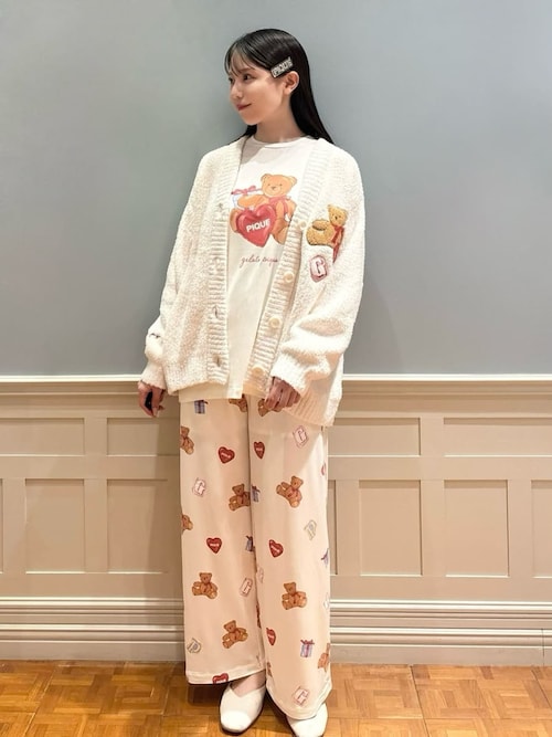 セール】フェイバリットワンポイントロンT（ルームウェア/パジャマ