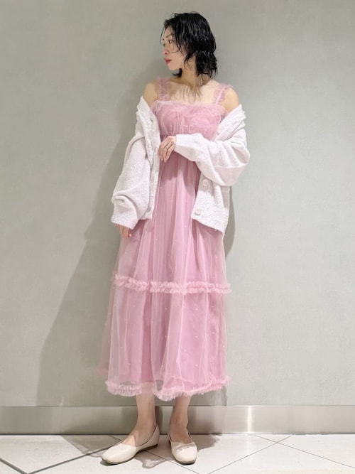 ハート柄チュールカップインワンピース（ルームウェア/パジャマ