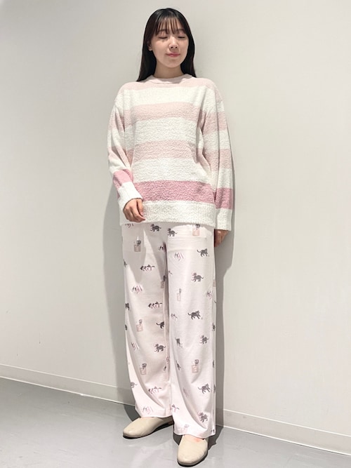 ジェラートピケ プレイフルキャットロンT&ロングパンツ 上下