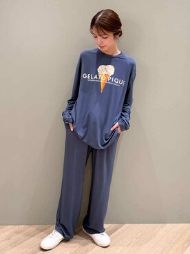 「アイテム（ルームウェア/パジャマ）」を使った、gelato piqueさん（レディース・156cm）の秋コーディネート