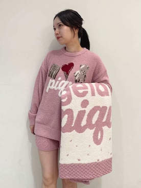 「アイテム（ブランケット）」を使った、gelato piqueさん（レディース・158cm）の冬コーディネート