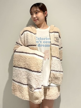 「アイテム（ルームウェア/パジャマ、ベージュ系）」を使った、gelato piqueさん（レディース・164cm）の秋コーディネート