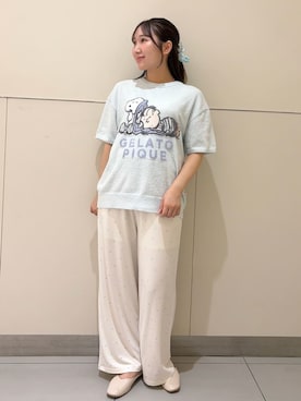 「アイテム（ルームウェア、グリーン系）」を使った、gelato piqueさん（レディース・158cm）の夏コーディネート