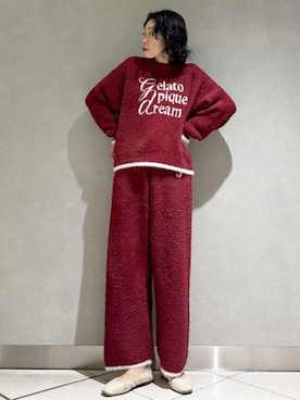 「アイテム（ルームウェア）」を使った、gelato piqueさん（レディース・168cm）の秋コーディネート