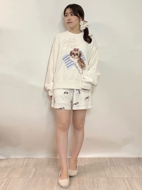 シーズー柄ショートパンツ（ルームウェア/パジャマ）｜gelato pique