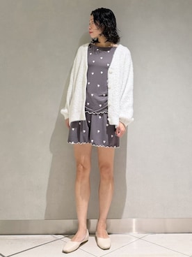 「アイテム（ルームウェア/パジャマ、ホワイト系）」を使った、gelato piqueさん（レディース・168cm）の秋コーディネート