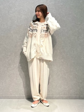 「アイテム（ルームウェア）」を使った、gelato piqueさん（レディース・156cm）の秋コーディネート