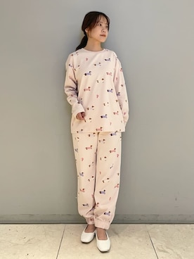 「アイテム（ルームウェア/パジャマ）」を使った、gelato piqueさん（レディース・157cm）の秋コーディネート