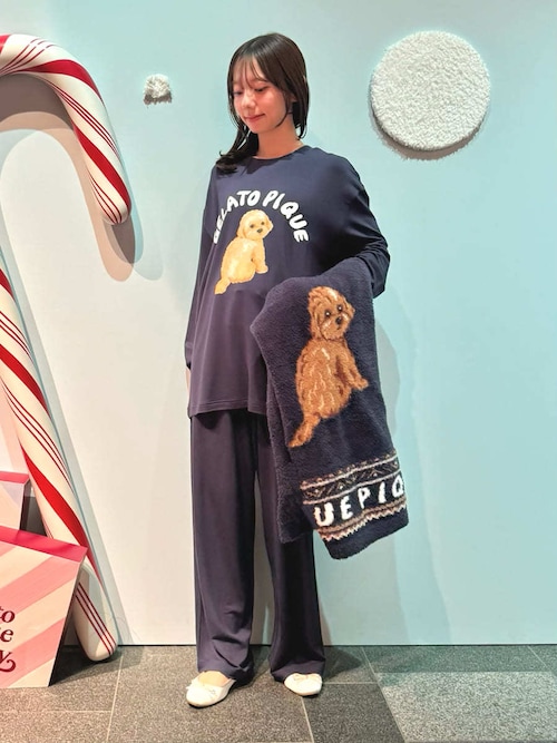 セール】【HOMME】 DOGワンポイントプリントロンT（ルームウェア