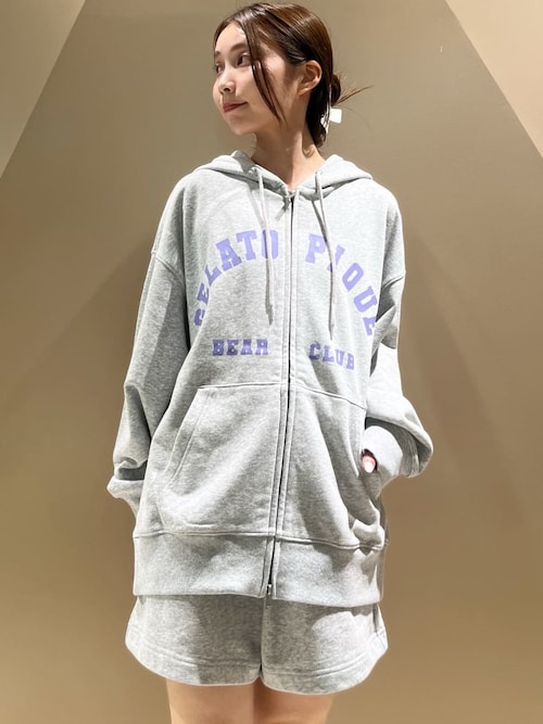 スポーティーベア裏毛パーカ（ルームウェア/パジャマ）｜gelato