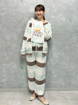 「アイテム（ルームウェア）」を使った、gelato piqueさん（レディース・165cm）の冬コーディネート