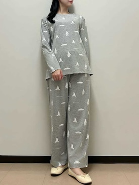 「アイテム（ルームウェア）」を使った、gelato piqueさん（レディース・163cm）の秋コーディネート