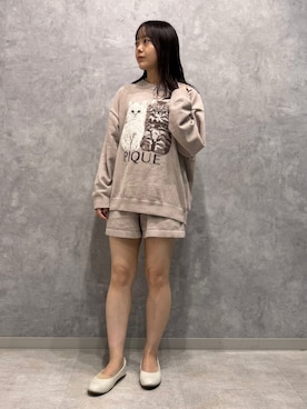 「アイテム（ルームウェア/パジャマ）」を使った、gelato piqueさん（レディース・154cm）の秋コーディネート