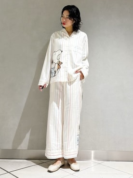 「アイテム（ルームウェア/パジャマ）」を使った、gelato piqueさん（レディース・168cm）の秋コーディネート