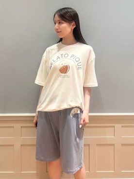 「アイテム（ルームウェア）」を使った、gelato piqueさん（レディース・161cm）の夏コーディネート