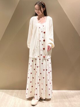 「アイテム（その他ルームウェア、レッド系）」を使った、gelato piqueさん（レディース・150cm）の春コーディネート