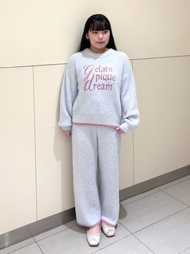 「アイテム（ルームウェア）」を使った、gelato piqueさん（レディース・155cm）の秋コーディネート