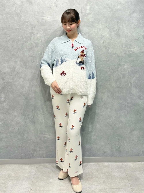 セール】【HOLIDAY】スキーベアジャガードカーディガン（ルームウェア