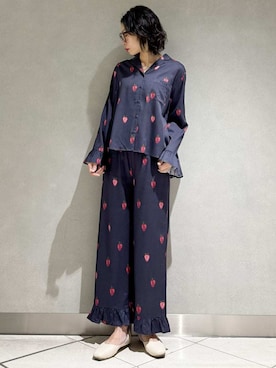 「アイテム（ルームウェア）」を使った、gelato piqueさん（レディース・168cm）の冬コーディネート