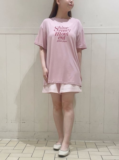 セール】【接触冷感】ロゴTシャツ&リブショートパンツセット