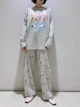 「アイテム（ルームウェア/パジャマ）」を使った、gelato piqueさん（レディース・155cm）の秋コーディネート