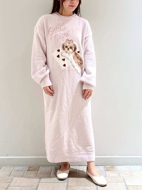 ワンピースgelato pique ツインキャットジャガードワンピース(ワンピース)｜ルームウェア