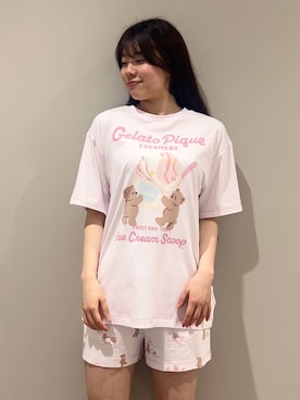 「アイテム（ルームウェア）」を使った、gelato piqueさん（レディース・165cm）の春コーディネート