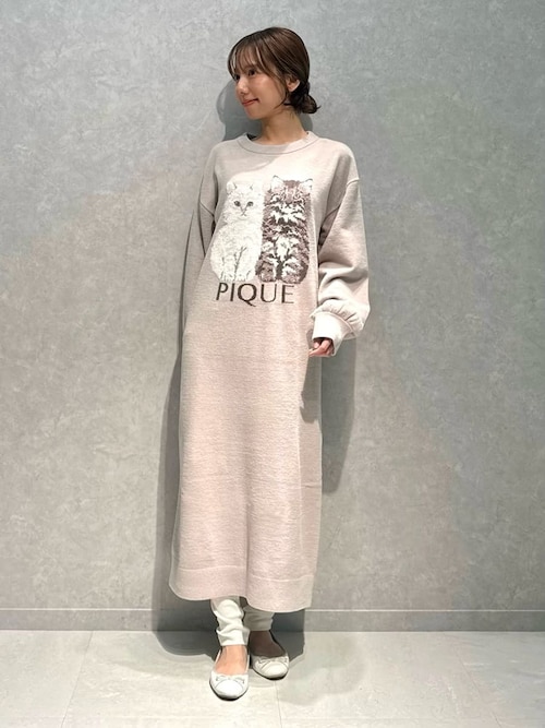 ツインキャットジャガードワンピース（ルームウェア/パジャマ