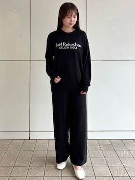 「アイテム（ルームウェア、ブラック系）」を使った、gelato piqueさん（レディース・163cm）の秋コーディネート