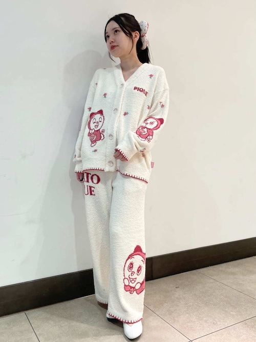 ドラえもん】【レディース】ベビモコジャガードカーディガン（ルーム