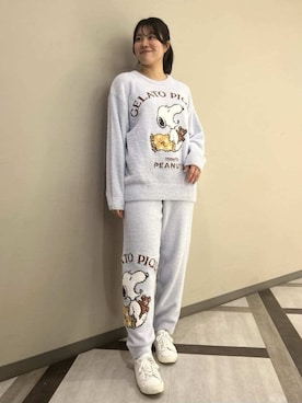 「アイテム（ルームウェア）」を使った、gelato piqueさん（レディース・165cm）の秋コーディネート