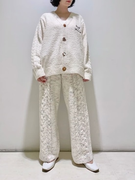 「アイテム（ルームウェア）」を使った、gelato piqueさん（レディース・155cm）の冬コーディネート