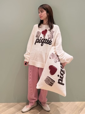 「アイテム（寝具）」を使った、gelato piqueさん（レディース・156cm）の冬コーディネート