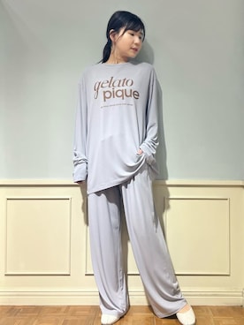 「アイテム（ルームウェア、ブルー系）」を使った、gelato piqueさん（レディース・158cm）の秋コーディネート