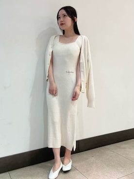 「アイテム（ルームウェア、ホワイト系）」を使った、gelato piqueさん（レディース・158cm）の冬コーディネート