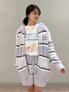 「アイテム（ルームウェア、ブルー系）」を使った、gelato piqueさん（レディース・148cm）の秋コーディネート