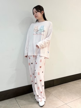 「アイテム（ルームウェア/パジャマ）」を使った、gelato piqueさん（レディース・158cm）の冬コーディネート