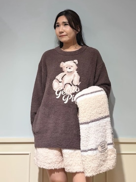 「アイテム（ルームウェア/パジャマ、ベージュ系）」を使った、gelato piqueさん（レディース・158cm）の秋コーディネート
