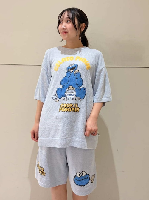 SESAME STREET】【HOMME】エアリーモコジャガードプルオーバー&ハーフ