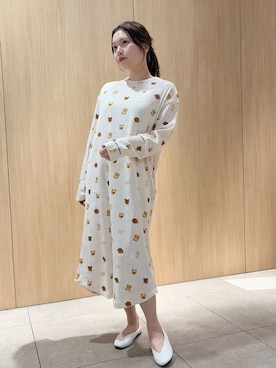 「アイテム（ルームウェア/パジャマ、ベージュ系）」を使った、gelato piqueさん（レディース・158cm）の秋コーディネート