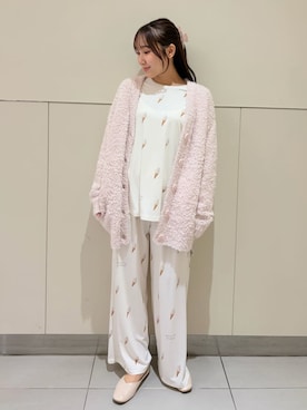 「アイテム（ルームウェア/パジャマ、ホワイト系）」を使った、gelato piqueさん（レディース・158cm）の秋コーディネート