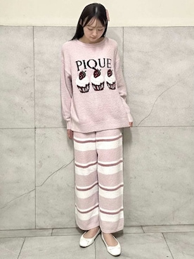 「アイテム（ヘアピン）」を使った、gelato piqueさん（レディース・166cm）の秋コーディネート