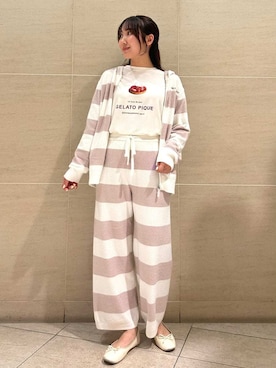 「アイテム（ルームウェア/パジャマ）」を使った、gelato piqueさん（レディース・158cm）の秋コーディネート