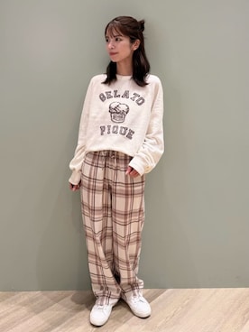 「アイテム（ルームウェア/パジャマ）」を使った、gelato piqueさん（レディース・156cm）の秋コーディネート