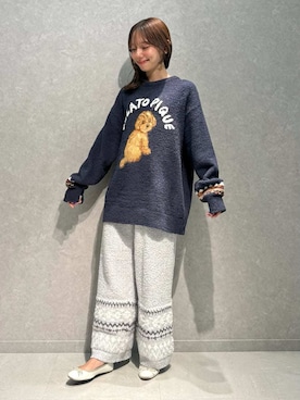 「アイテム（ルームウェア）」を使った、gelato piqueさん（レディース・156cm）の秋コーディネート