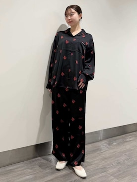 「アイテム（ルームウェア、レッド系）」を使った、gelato piqueさん（レディース・158cm）の秋コーディネート