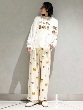 「アイテム（ルームウェア/パジャマ）」を使った、gelato piqueさん（レディース・168cm）の冬コーディネート