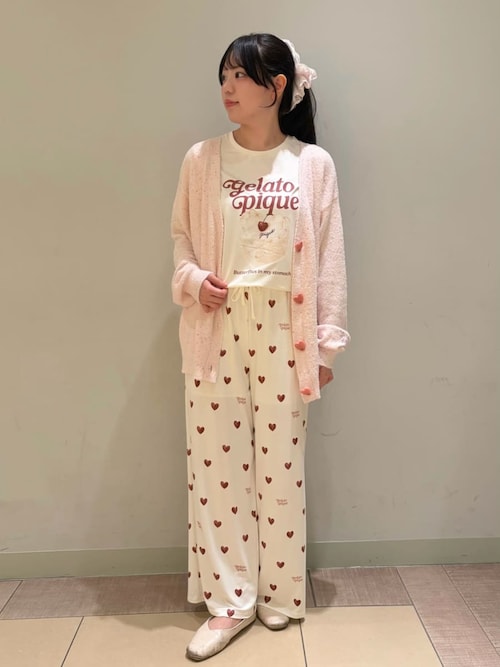 さくらレーシージャガードシュシュ（その他ルームウェア）｜gelato